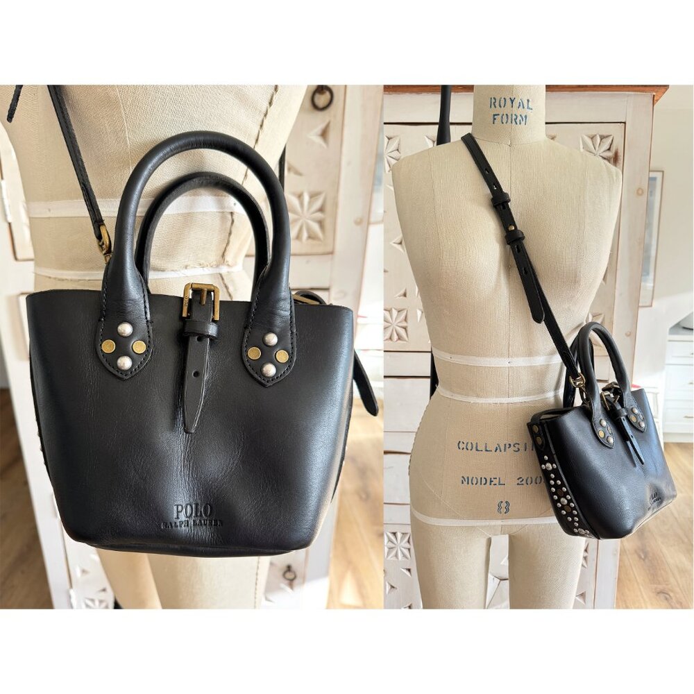 POLO RALPH LAUREN Bellport Mini Studded Tote PRISTINE